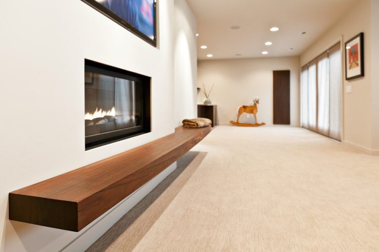 basement fireplace