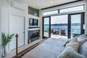 Modern Home on Lake Washington bedroom